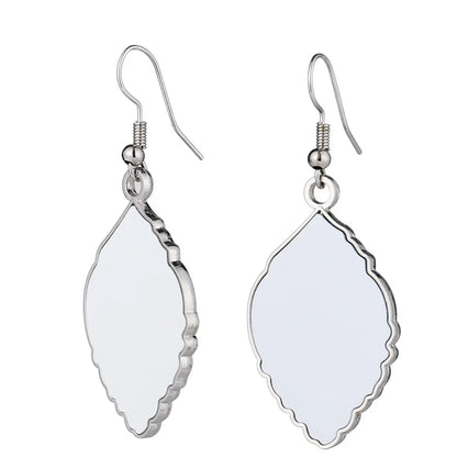 20pcs Sublimation Blank Earring Fashion Heart Earrings Fine Jewelry For Thermal Transfer Print Logo Photo Creative Gift