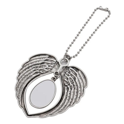 10pcs Sublimation Blank Tree Bell Keychain Bell Shape Pendant Ornaments Angel Wing Pendant For Party Christmas Decoration