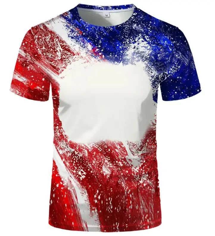 Casual Tshirt Home Tee Shirt Tie Die Starry Sky&Slowflake Print Sublimation Blanks T-shirts 100% Polyester Female Tee T-Shirt