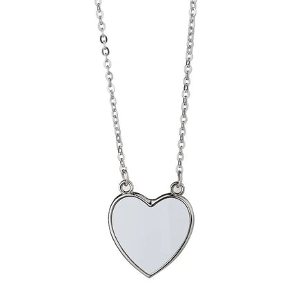 10pcs Angle Wing Pendant Necklace Sublimation Necklaces Heart Pendants Jewelry For Custom Anniversary&Valentine's Day Gift