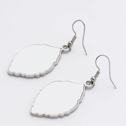 20pcs Sublimation Blank Earring Fashion Heart Earrings Fine Jewelry For Thermal Transfer Print Logo Photo Creative Gift