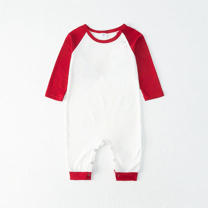 New Xmas Matching Family Outfits Sublimation Blank Tee Shirts Matching Outfits Pajamas Set Mom Dad Kids Sleepwear For DIY Print