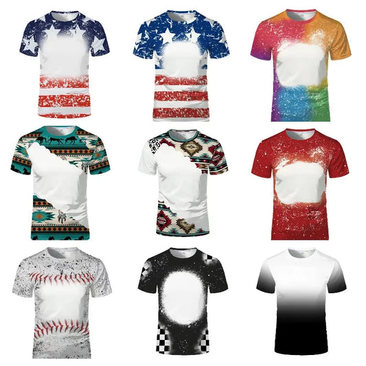 Woman T-Shirts Casual Loose Tops Polyester Tee shirt Sublimation Blank Short Sleeve For Heat Tranfer Printing Photo Text