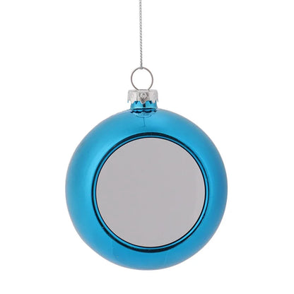 10pcs Sublimation Christmas Ornament Pendant For Xmas Tree Home Decor 8cm Sublimation Blank Christmas Ball Chain