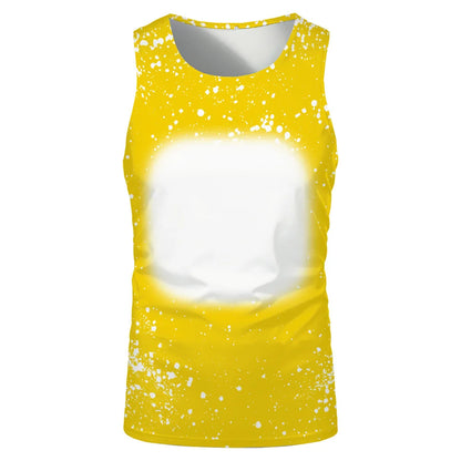 Summer Sleeveless Tops Sublimation Blanks Streetwear T-shirts Running Underwaist Tee Tops for Thermal Transfer Print Logo