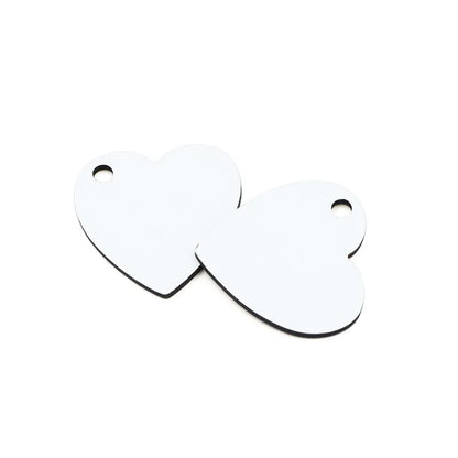 50pcs Sublimation MDF Keychain DIY Sublimation Wooden Thermal Transfer Board Key Rings Printable White Blank MDF Key Ring Keychain