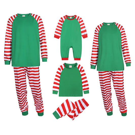 Xmas Family Pajamas Set Clothes Christmas Parent-Child Tshirts Sublimation Blank Sleepwear Suit For DIY  Print Logo Image