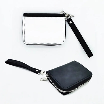10pcs New Design PU Leather Coin Purse Change Bag With Wristband Sublimation Blank Small Wallet For Heat Transfer Print Festival Gift