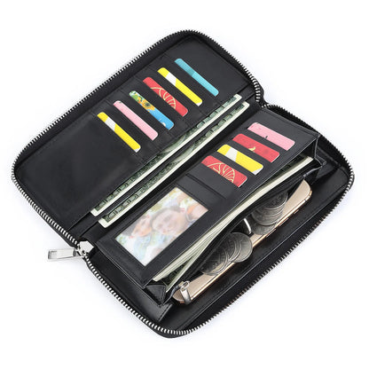 10pcs Long Wallets Sublimation Blanks Large Capacity Zipper Handbag Card Holder Coin Purse For Logo Image Print