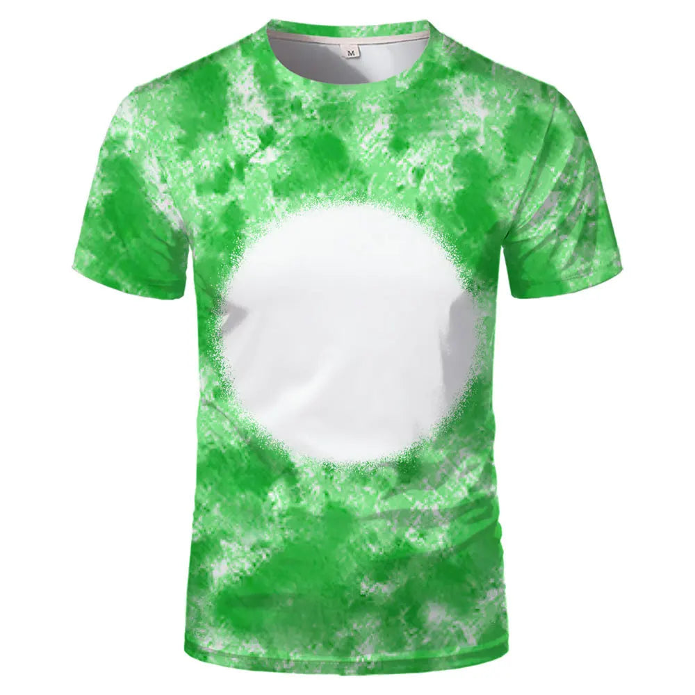 Fashion Summer Sublimation Blank T-shirt Causal Round Neck Personality Short Sleeve Top for Custom Printed Logo