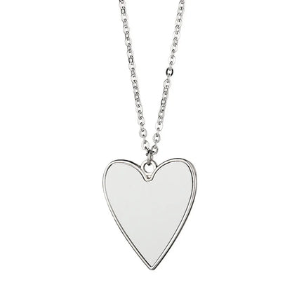 10pcs Angle Wing Pendant Necklace Sublimation Necklaces Heart Pendants Jewelry For Custom Anniversary&Valentine's Day Gift