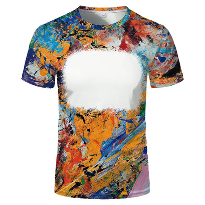 Creative Family Tee Tops Polyester Clothes Sulimation Blank T-shirts O-Neck Plus Size For Custom Team Parent-Child Tee Shirt