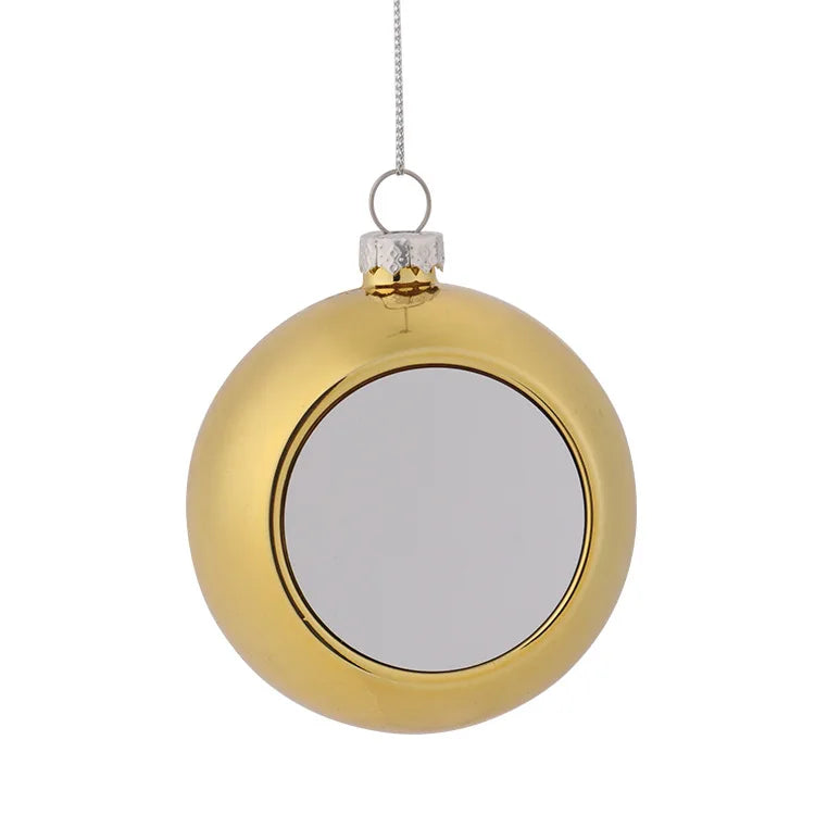 10pcs Sublimation Christmas Ornament Pendant For Xmas Tree Home Decor 8cm Sublimation Blank Christmas Ball Chain
