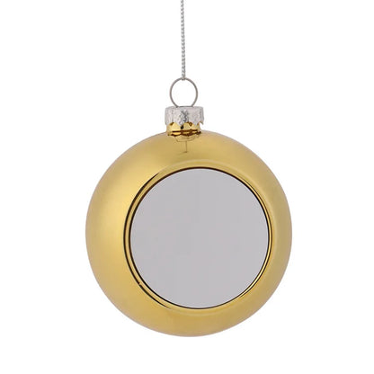 10pcs Sublimation Christmas Ornament Pendant For Xmas Tree Home Decor 8cm Sublimation Blank Christmas Ball Chain