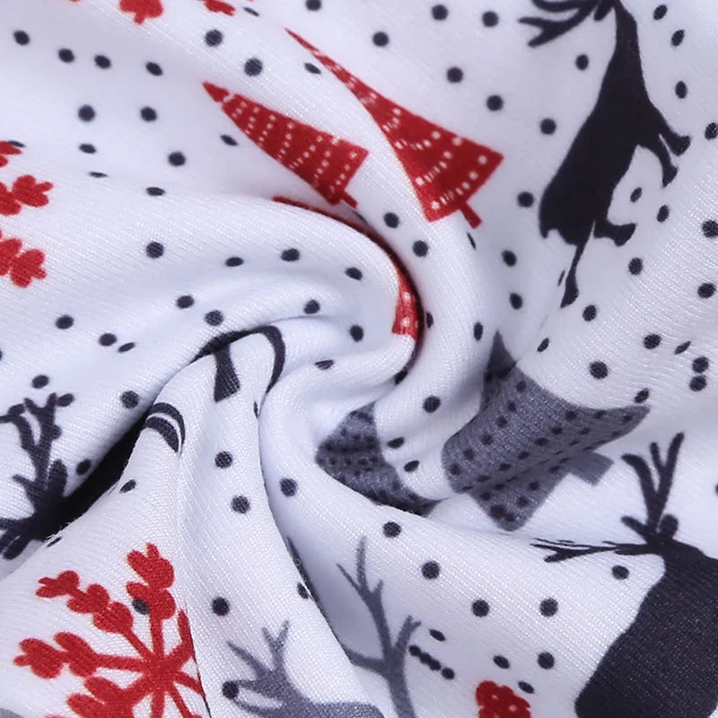Xmas Matching Family Outfits Sublimation Tshirts Blank Parent-Child Pajamas Set Mom Dad Kids Sleepwear For Heat Transfer Print