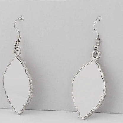 20pcs Sublimation Blank Earring Fashion Heart Earrings Fine Jewelry For Thermal Transfer Print Logo Photo Creative Gift