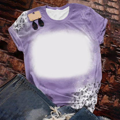 Woman T-Shirts Soft Cute Candy Color Loose Tee Tops Polyester Tee shirts Sublimation Blank Short Sleeve For Heat Tranfer Print