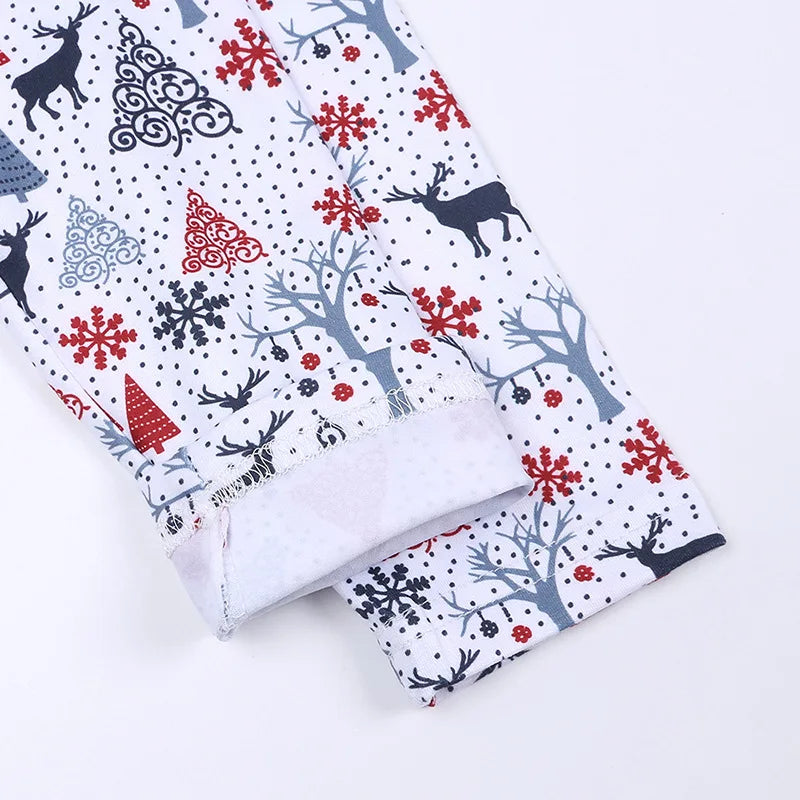 Xmas Matching Family Outfits Sublimation Tshirts Blank Parent-Child Pajamas Set Mom Dad Kids Sleepwear For Heat Transfer Print