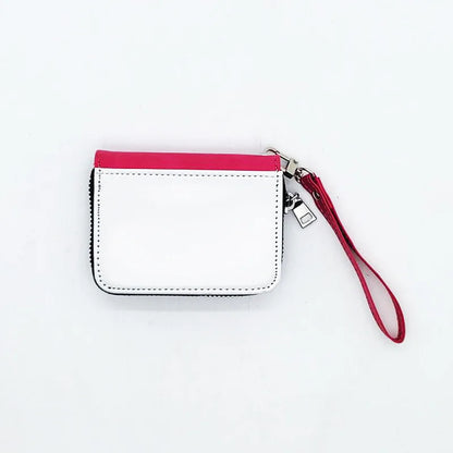 10pcs New Design PU Leather Coin Purse Change Bag With Wristband Sublimation Blank Small Wallet For Heat Transfer Print Festival Gift