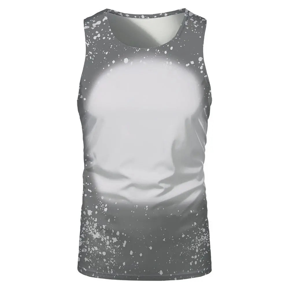Fashion Underwaist Sublimation Blank Running Sleeveless Tshirts Tee Tops for Thermal Transfer Print Logo