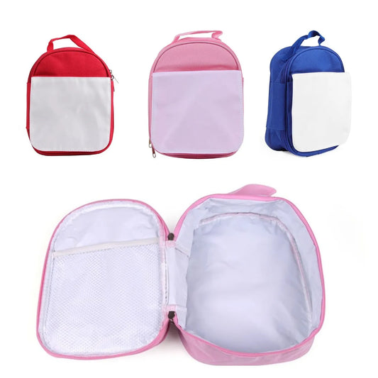 6pcs Sublimation Blank Insulated Lunch Bag Tote Travel Picnic Handbags Lunch Box Thermal Bag For Heat Transfer Print
