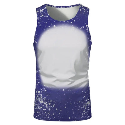 Fashion Underwaist Sublimation Blank Running Sleeveless Tshirts Tee Tops for Thermal Transfer Print Logo