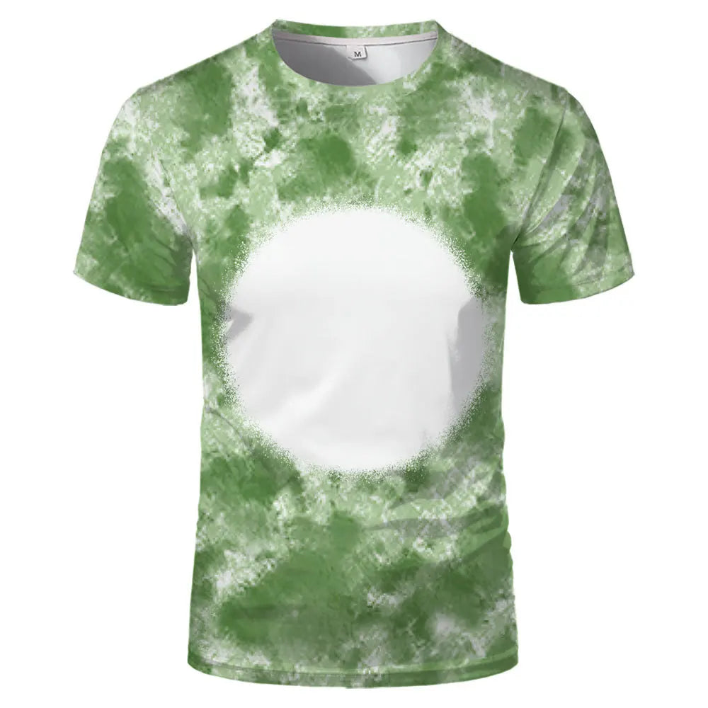 Fashion Summer Sublimation Blank T-shirt Causal Round Neck Personality Short Sleeve Top for Custom Printed Logo