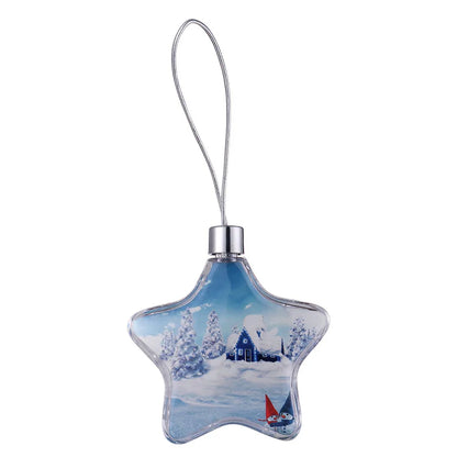 10pcs Sublimation Blank Christmas Pendant Xmas Keychain Ornaments Plastic Acrylic Christmas Snowflake Stars For Christmas Decoration