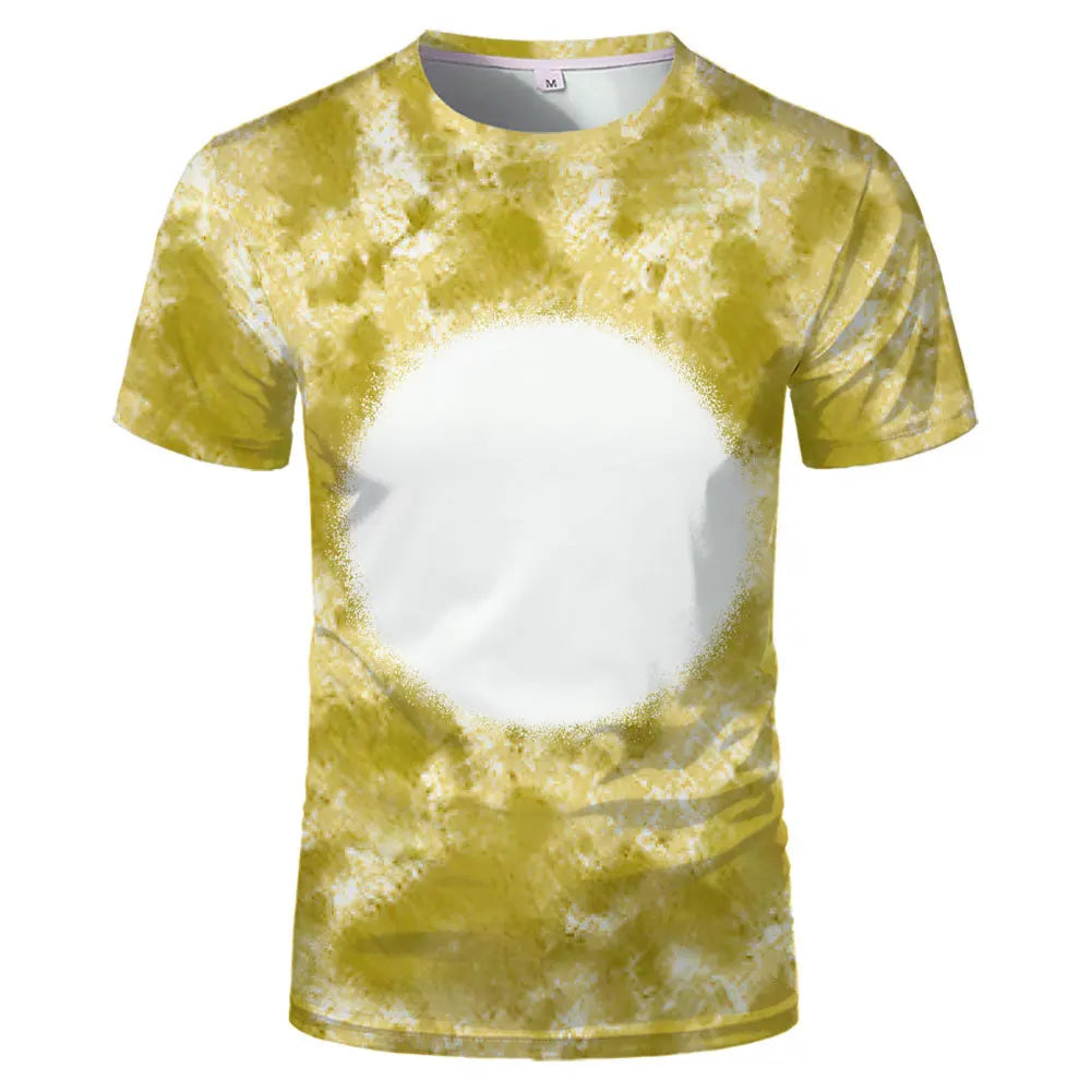 Fashion Summer Sublimation Blank T-shirt Causal Round Neck Personality Short Sleeve Top for Custom Printed Logo
