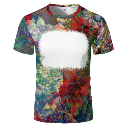 Creative Family Tee Tops Polyester Clothes Sulimation Blank T-shirts O-Neck Plus Size For Custom Team Parent-Child Tee Shirt