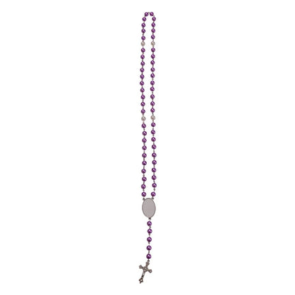 20pcs Rosary Necklace Sublimation Blanks Candy Color Beads Necklace Jewelry Creative Gift For Customize Valentine's Day Birthday etc.