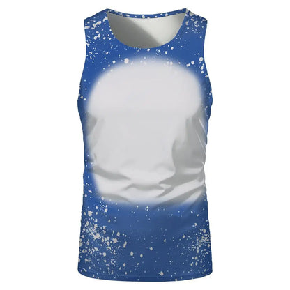 Fashion Underwaist Sublimation Blank Running Sleeveless Tshirts Tee Tops for Thermal Transfer Print Logo