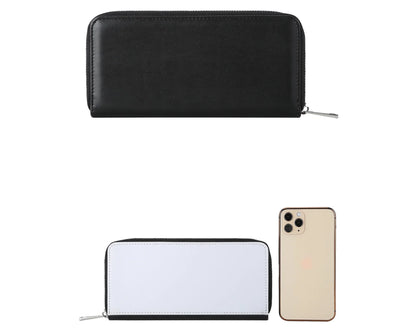 10pcs Long Wallets Sublimation Blanks Large Capacity Zipper Handbag Card Holder Coin Purse For Logo Image Print