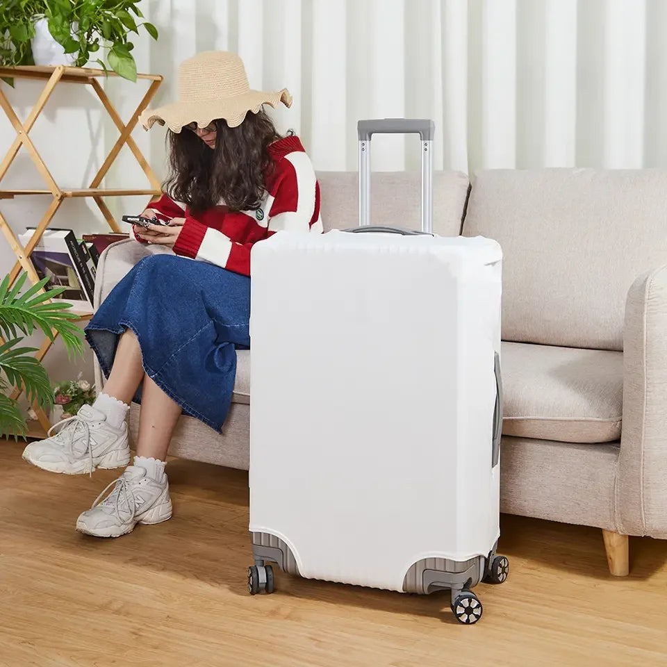 3pcs Sublimation White Blank Polyester Travel  Accessories Luggage Cover Suitcase Protector for Customize Diy Photo Printing