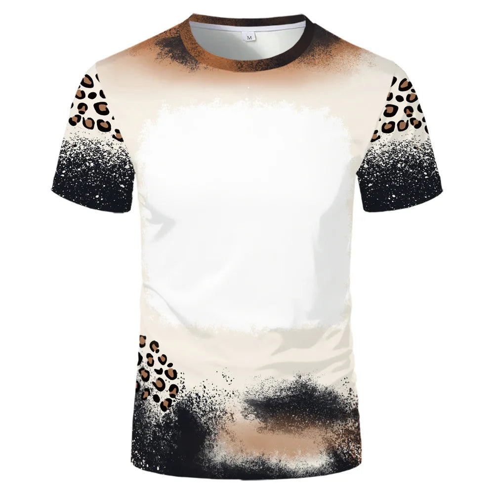 Sublimation Blank Polyester T-shirt Adult Kids Summer Casual Short Sleeve Round Neck Tops Tees Clothing for DIY Personalized
