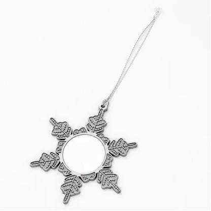 10pcs Sublimation Blank Christmas Pendant Heat Transfer Snowflake Christmas Ornaments Xmas For Christmas Tree Decoration Gift
