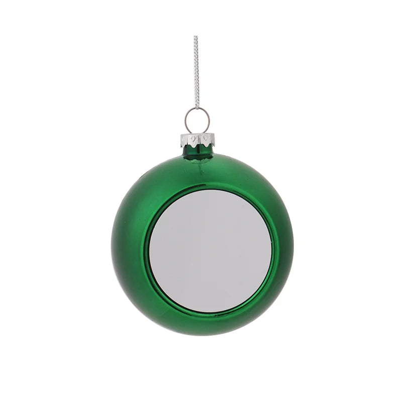 10pcs Sublimation Christmas Ornament Pendant For Xmas Tree Home Decor 8cm Sublimation Blank Christmas Ball Chain