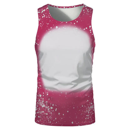 Fashion Underwaist Sublimation Blank Running Sleeveless Tshirts Tee Tops for Thermal Transfer Print Logo