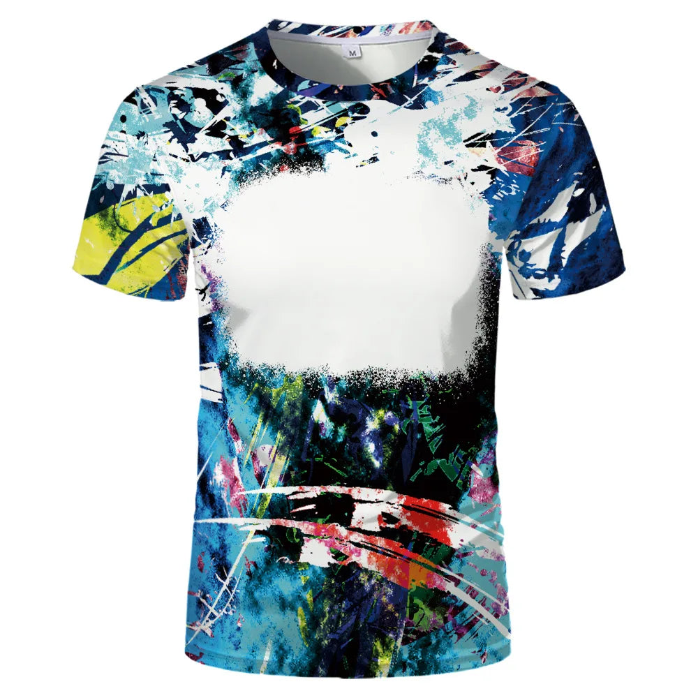 Creative Family Tee Tops Polyester Clothes Sulimation Blank T-shirts O-Neck Plus Size For Custom Team Parent-Child Tee Shirt