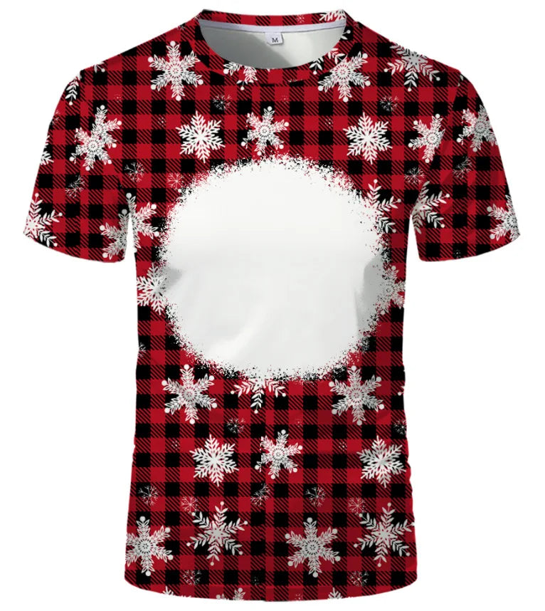 Casual Tshirt Home Tee Shirt Tie Die Starry Sky&Slowflake Print Sublimation Blanks T-shirts 100% Polyester Female Tee T-Shirt