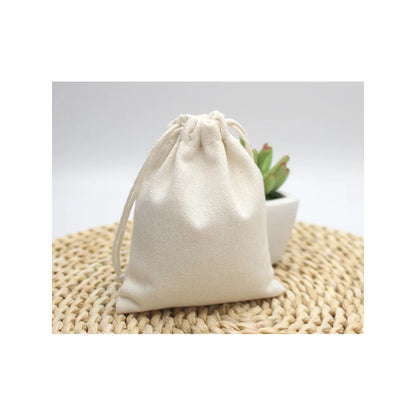 20pcs Sublimation Blank Linen Gift Bag New Year Christmas Tree Hanging Money Bags Promotional Drawstring Bags For Heat Transfer Print