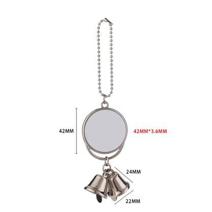 10pcs Sublimation Blank Tree Bell Keychain Bell Shape Pendant Ornaments Angel Wing Pendant For Party Christmas Decoration