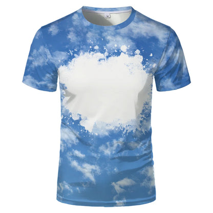 Woman T-Shirts Casual Loose Tops Polyester Tee shirt Sublimation Blank Short Sleeve For Heat Tranfer Printing Photo Text