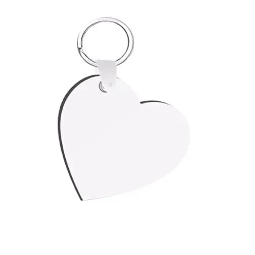 50pcs Sublimation MDF Keychain DIY Sublimation Wooden Thermal Transfer Board Key Rings Printable White Blank MDF Key Ring Keychain