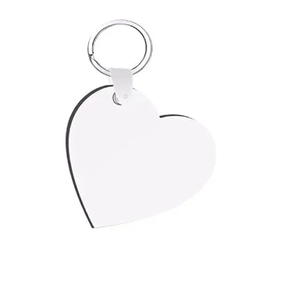 50pcs Sublimation MDF Keychain DIY Sublimation Wooden Thermal Transfer Board Key Rings Printable White Blank MDF Key Ring Keychain