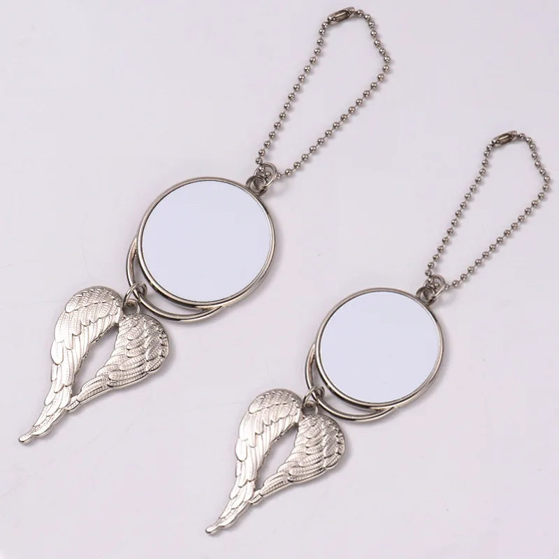 10pcs Sublimation Blank  Tree Bell Kaychain Bell Shape Pendant Ornaments For Heat Transfer Print Creative Gift