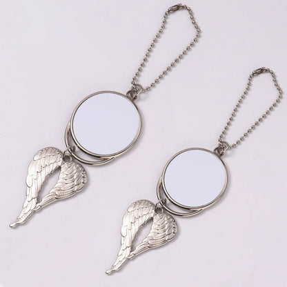 10pcs Sublimation Blank  Tree Bell Kaychain Bell Shape Pendant Ornaments For Heat Transfer Print Creative Gift