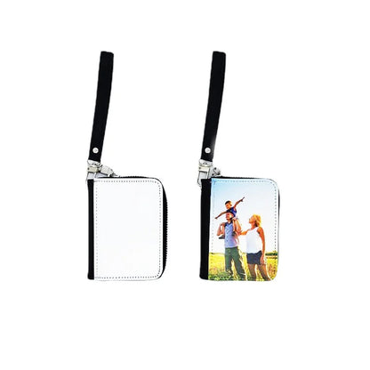 10pcs New Design PU Leather Coin Purse Change Bag With Wristband Sublimation Blank Small Wallet For Heat Transfer Print Festival Gift
