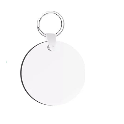 50pcs Sublimation MDF Keychain DIY Sublimation Wooden Thermal Transfer Board Key Rings Printable White Blank MDF Key Ring Keychain