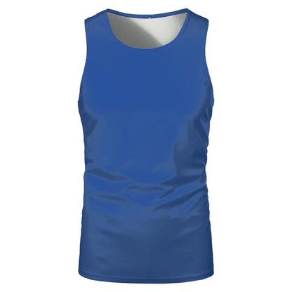 Summer Sleeveless Tshirts 100% Polyester Running Underwaist Tee Tops Heat Transfer Print Blanks Streetwear T-shirts